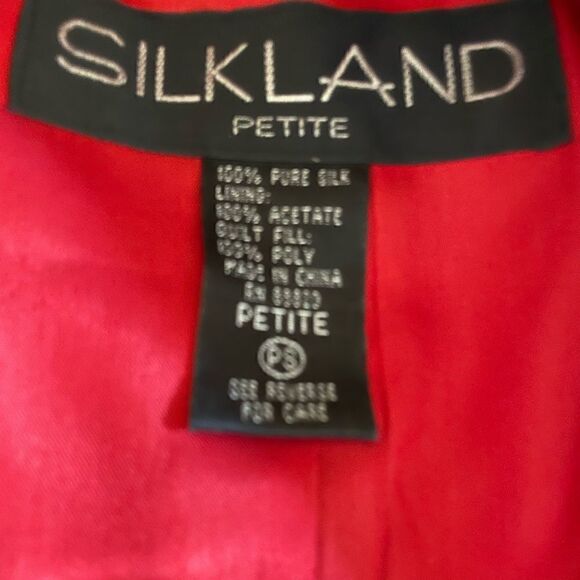 Gorgeous Silk Jacket by Silkland, Size Small Petite - Picture 5 of 5